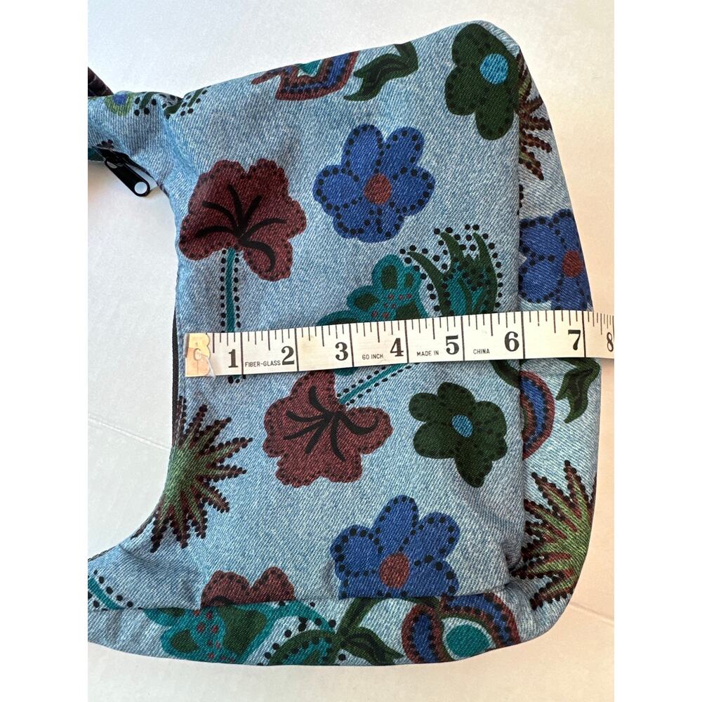 BAGGU Mini Nylon Shoulder Bag Digital Denim Blue Daisy - Rare Retired Print - Picture 11 of 11